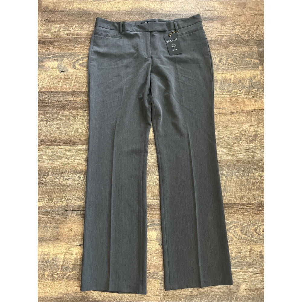 Zac & Rachel Modern Fit Trouser Pant Women's Size 14 Gray Stretch Capsule Office
